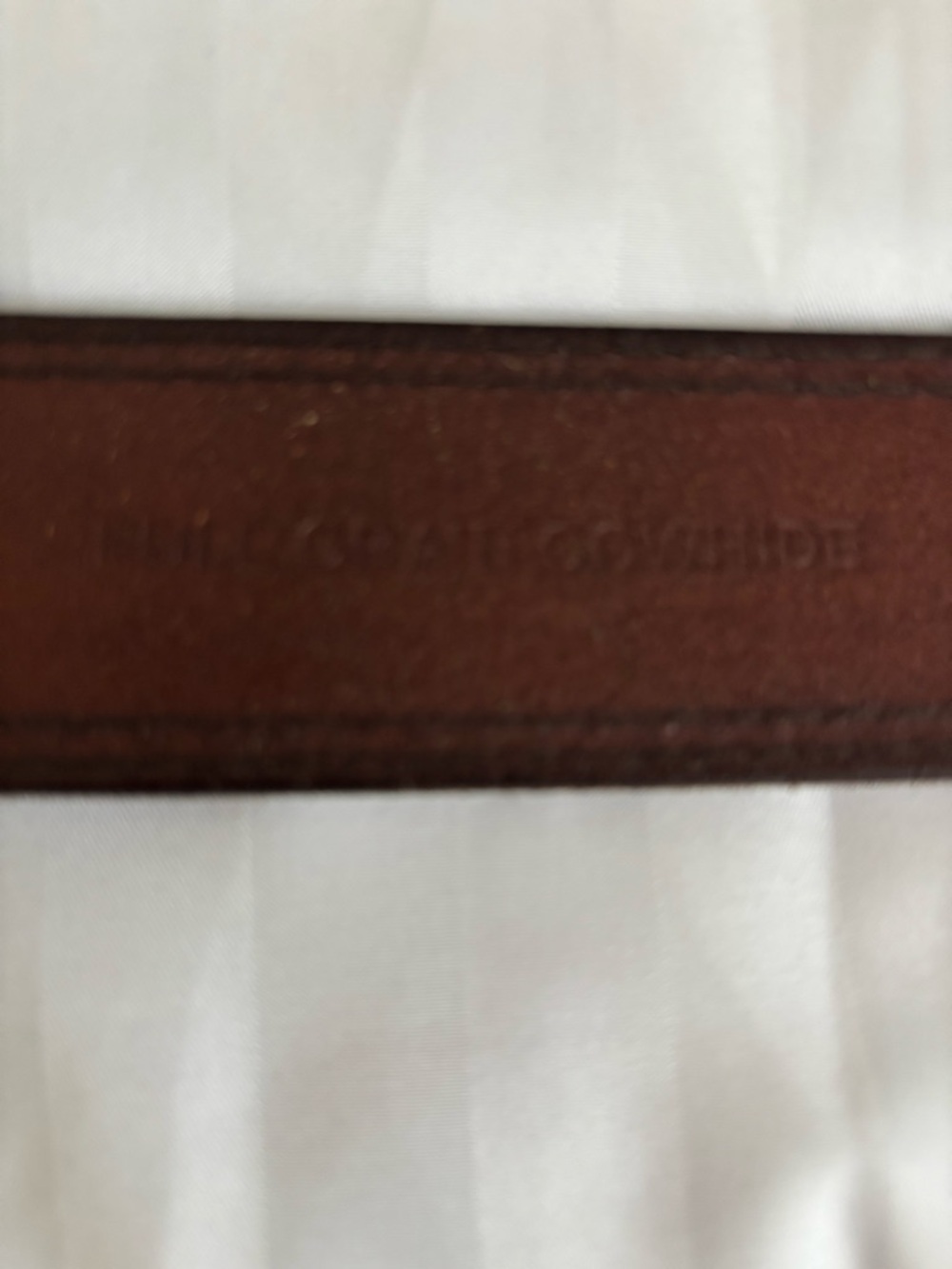 Men's Brown Leather Belt with Silver Buckle by Relic size 40 - Picture 5 of 9